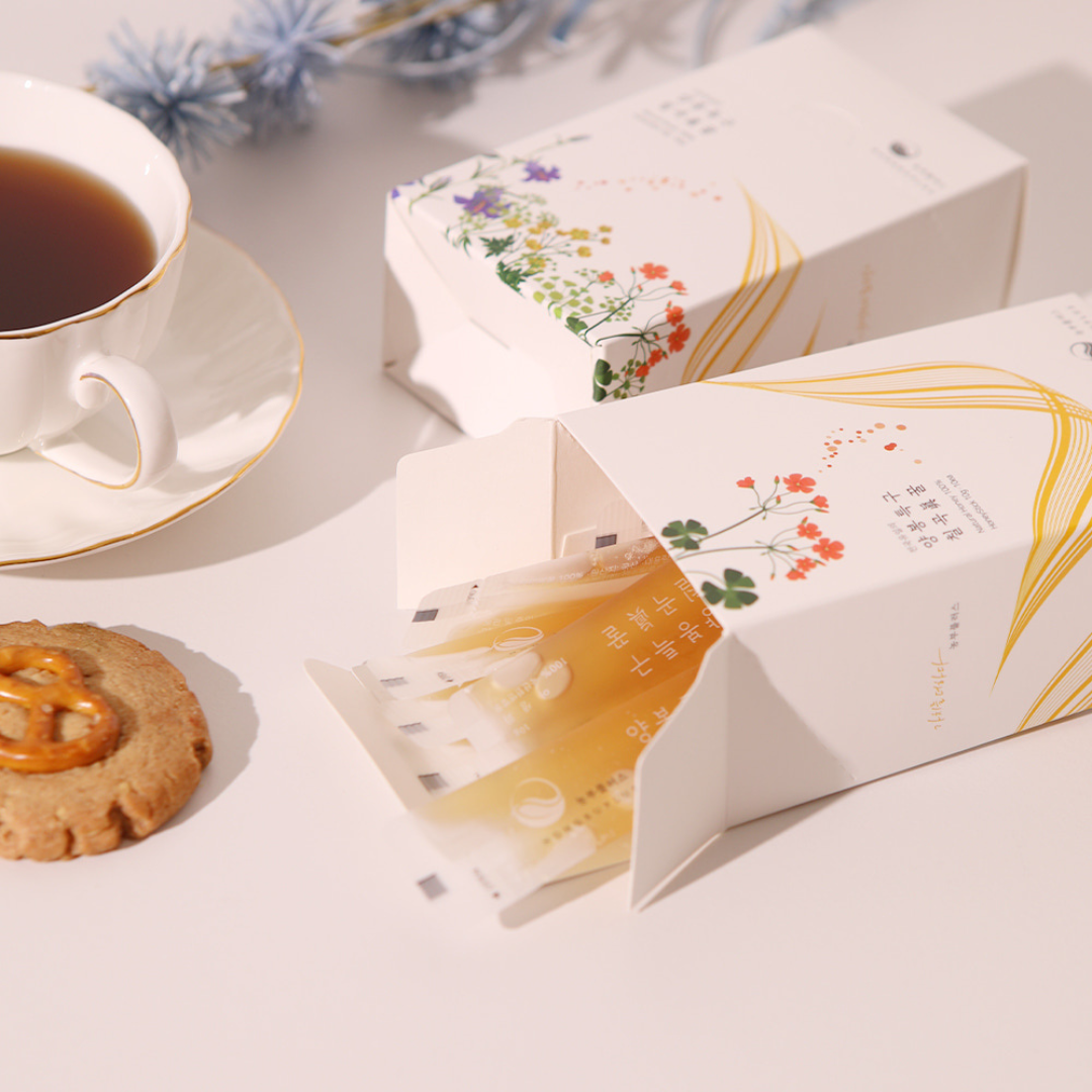 Nongbu Plus Domestic Korean Raw Honey — Wildflower & Mixed Flower Honey Stick 농부플러스 국산 토종꿀 잡화&야생화꿀 스틱 (10g x 10 sticks Each)