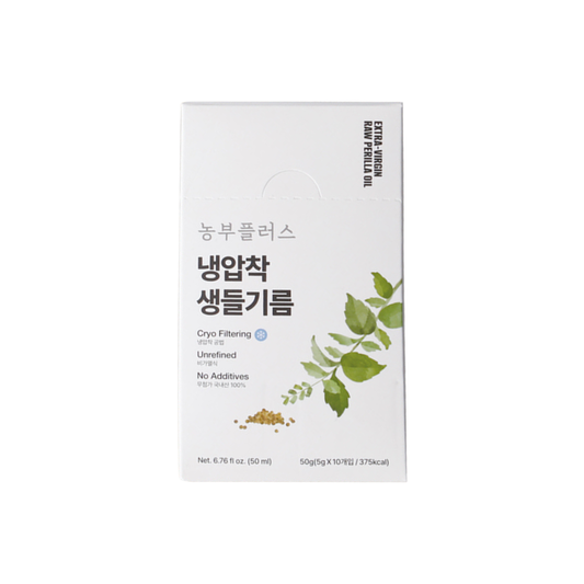 Nongbu Plus Col- Press Perilla Seeds Oil Stick 농부플러스  냉압착 생 들기름 (5g x 10 sticks)