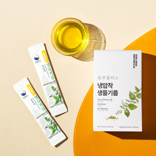 Nongbu Plus Col- Press Perilla Seeds Oil Stick 농부플러스 냉압착 생 들기름 (5g x 10 sticks)