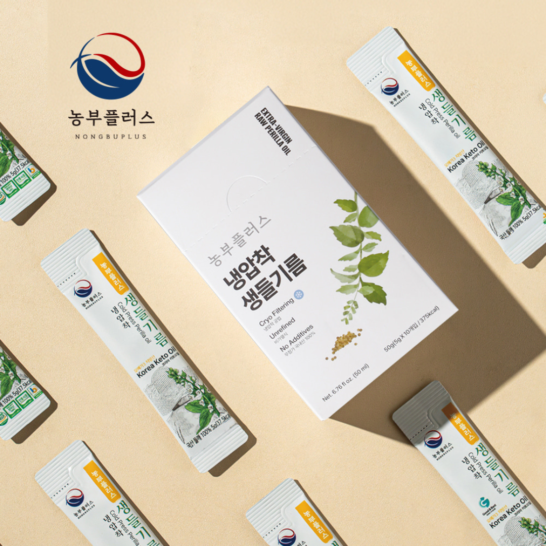 Nongbu Plus Col- Press Perilla Seeds Oil Stick 농부플러스  냉압착 생 들기름 (5g x 10 sticks)