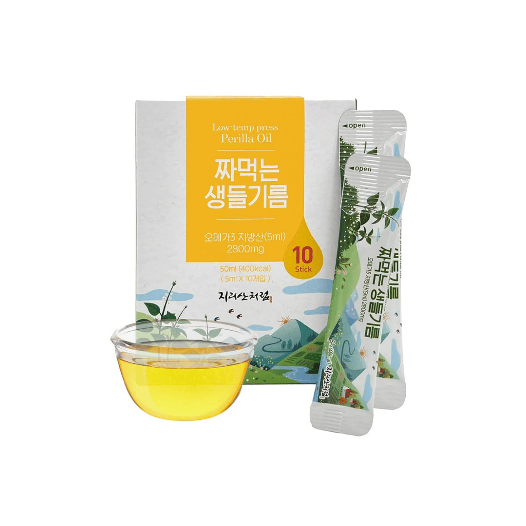 SAVE $3 | Low-temp Pressed Perilla Oil 지리산처럼 짜먹는 생들기름 스틱형 (3 Box Bundle)
