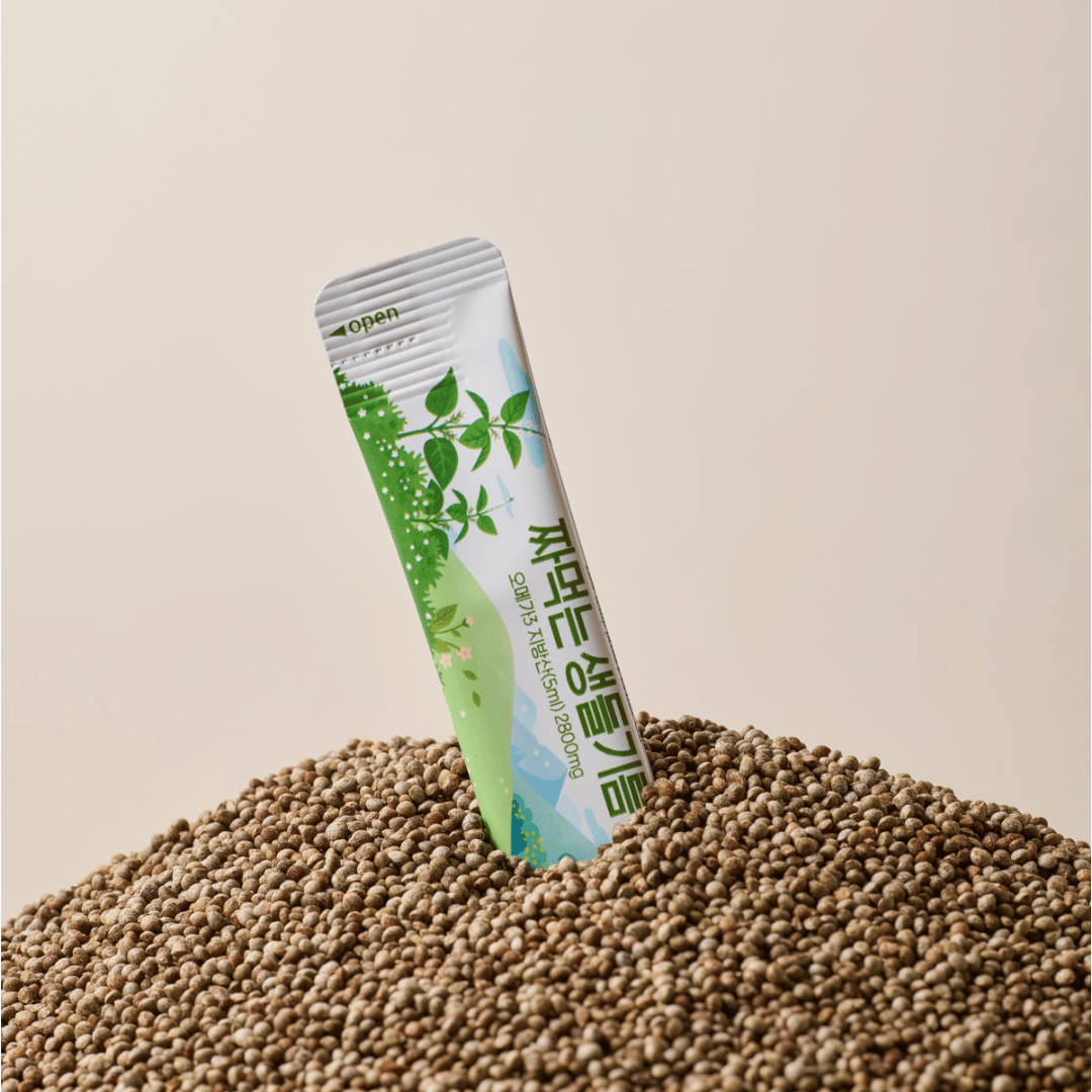 SAVE $3 | Low-temp Pressed Perilla Oil 지리산처럼 짜먹는 생들기름 스틱형 (3 Box Bundle)